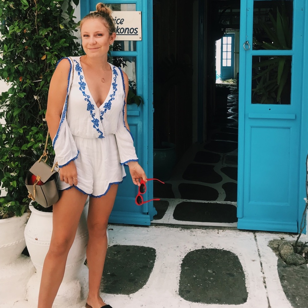 Blue & White Romper NOT FOR SALE